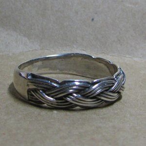 Sterling Silver Braided Ring SZ 11.5